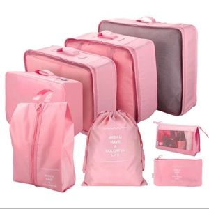 8PCS Travel Luggage Organiser Set Suitcase Storage Bags Clothing Packing Cubes